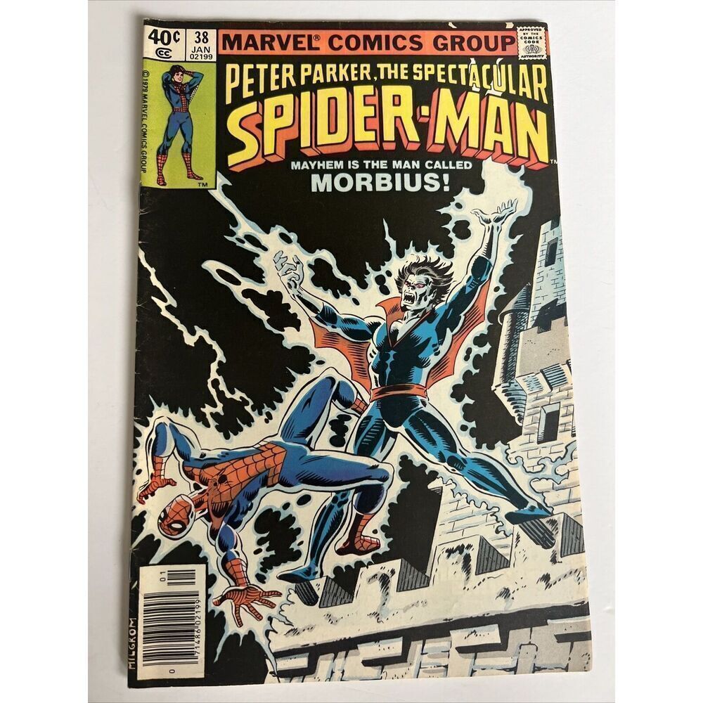 PETER PARKER, THE SPECTACULAR SPIDER-MAN #38 - MORBIUS APPEARANCE! MARVEL COMICS